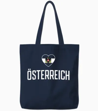 österreich Flagge Adler Für Fan Tote Bags - Navy