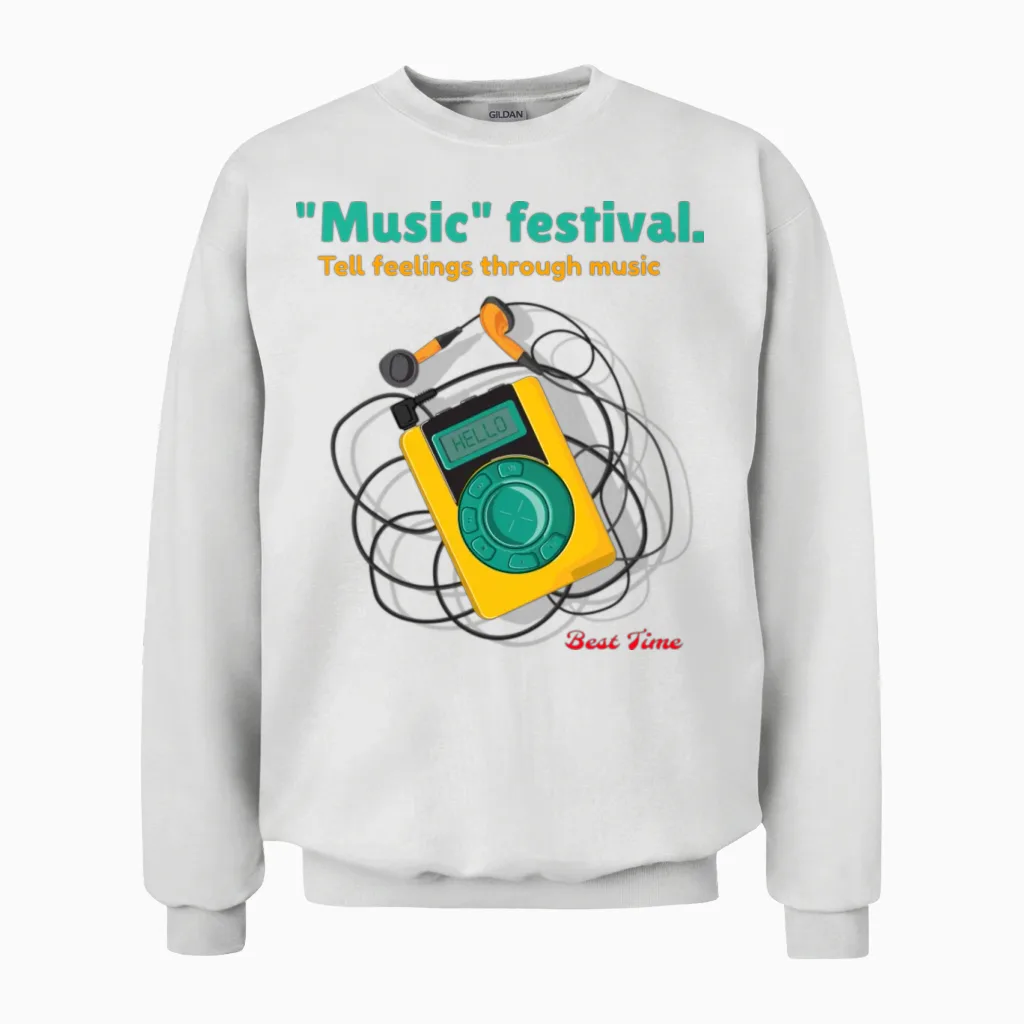 Music Festival - Music Masters Unisex Sweatshirt in White