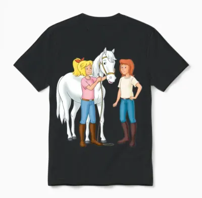 Bibi and Tina with Sabrina Unisex T-Shirt - Black