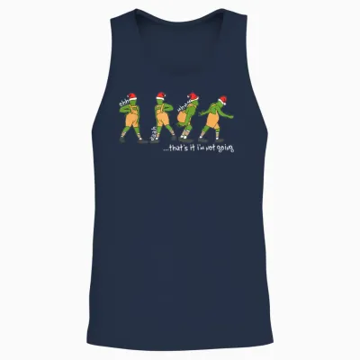 Funny Xmas That's It I'm Not Going Christmas Boy Girl Santa Unisex Tank Top - Navy