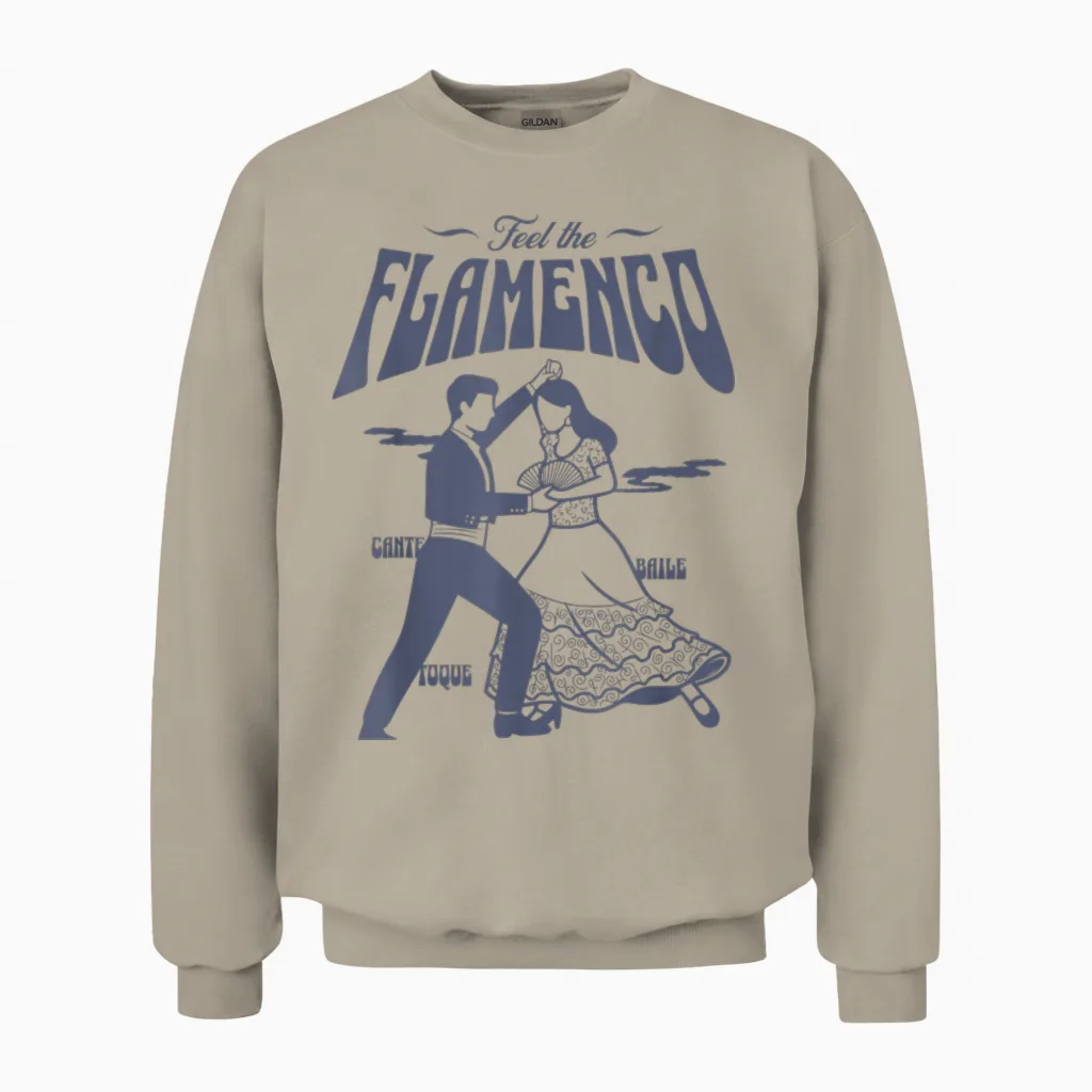 Spüren Sie Das Flamenco Tanzpaar - Spanischer Tanz Unisex Sweatshirt in Sand