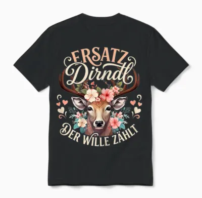 Passend Für Oktoberfest T-Shirt Damen Trachtenshirt Dirndl Unisex T-Shirt - Black