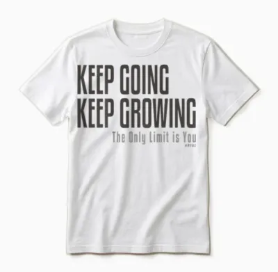 Fitness Backprint Slogan Jogging Training Motivation Sports T-Shirt, Black Unisex T-Shirt - White