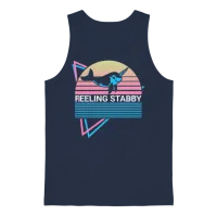 Narwhal Retro Unisex Tank Top - Navy – 1