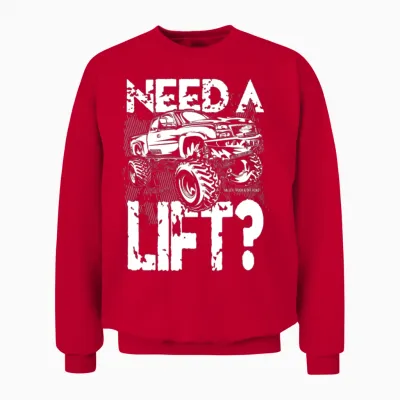 Truck Need a Lift Unisex Sweatshirt - Red