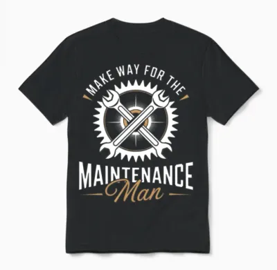 Maintenance Man Funny Technician Unisex T-Shirt - Black