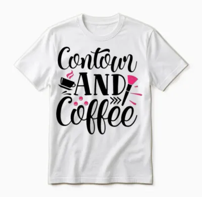 Contour and Coffee Unisex T-Shirt - White