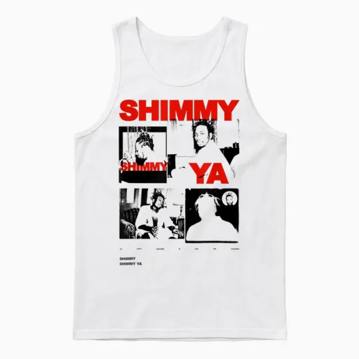 Odb Shimmy Pal1392 Unisex Tank Top in White