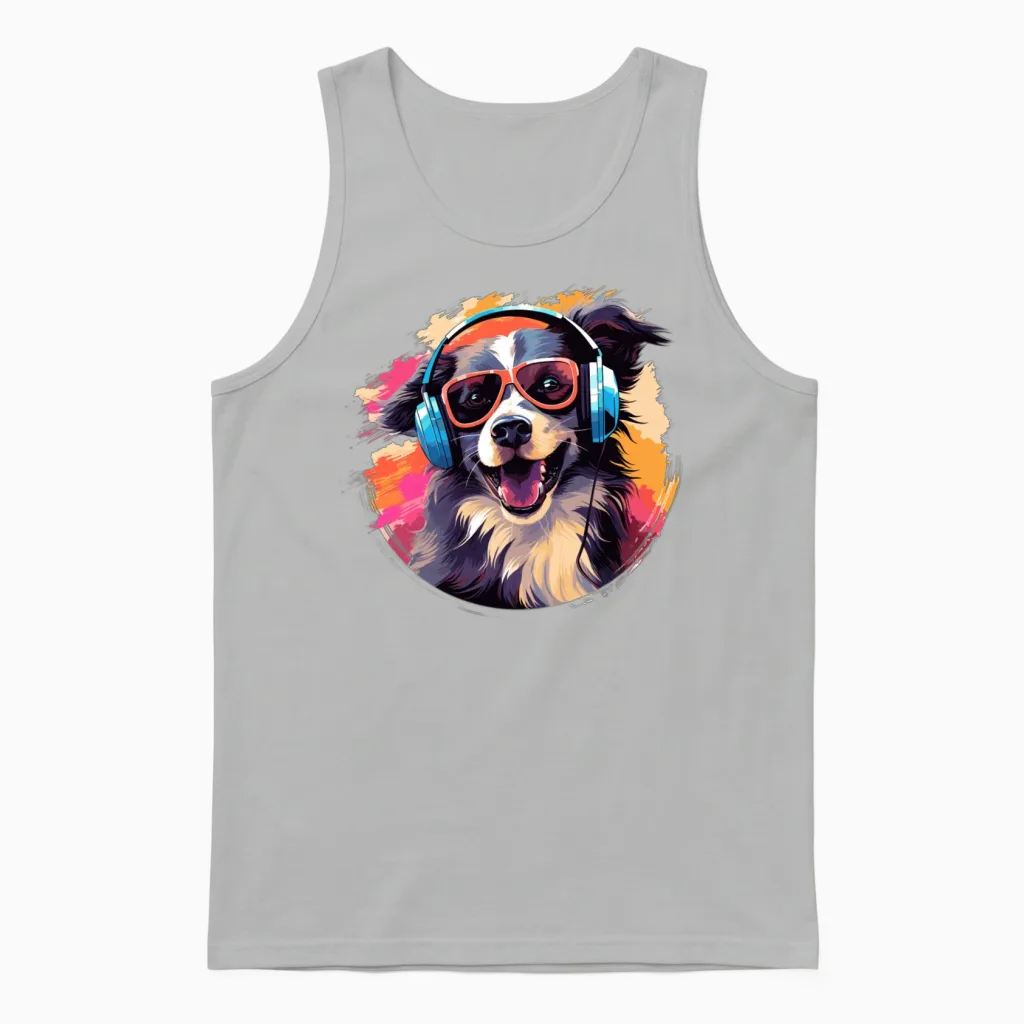 Cool Dog - Lovers Unisex Tank Top in Ash