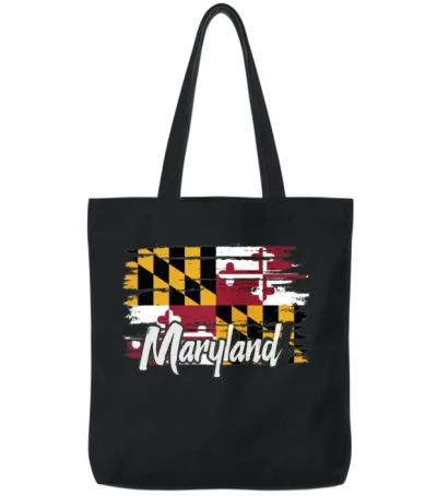 Maryland Flag Marylander Tote Bags - Black