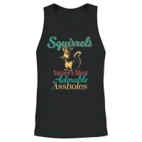 Funny Squirrels Nature's Most Adorable - Funny Unisex Tank Top - Black – 2