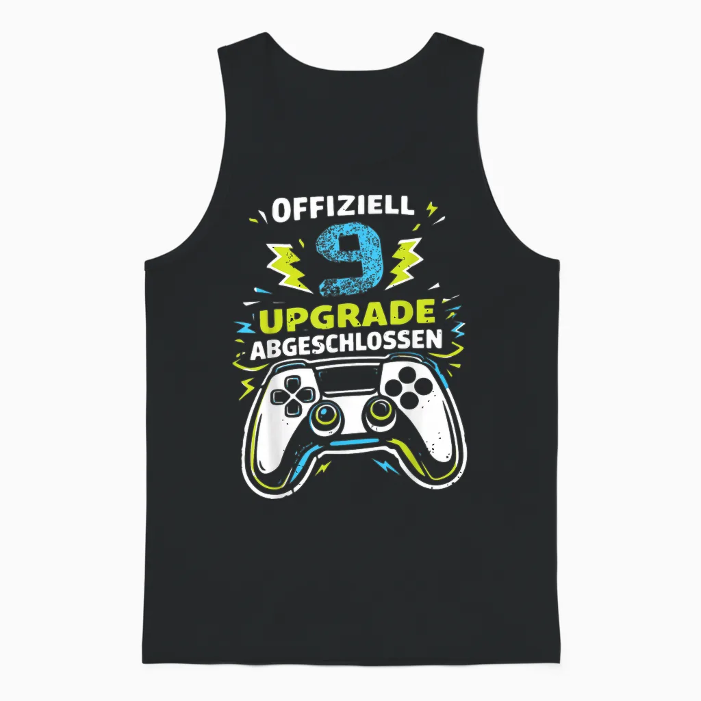 9. Geburtstag Jungen Video Gamer Offiziell 9 Upgrade Jungs Unisex Tank Top in Black
