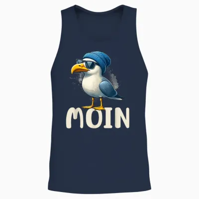 T-Shirt Moin Seagulls North Germany Greetings Baltic Sea North Sea Moin Greetings Unisex Tank Top - Navy