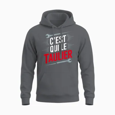 Who Is the Taulier, Who Is the Boss, Who Is the Chef T-Shirt, Black, S Unisex Hoodie - Charcoal