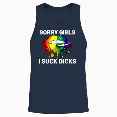 Sorry Girls I Suck Dicks Like Boys Im Gay Lgbt Csd Geschenk Unisex Tank Top - Navy