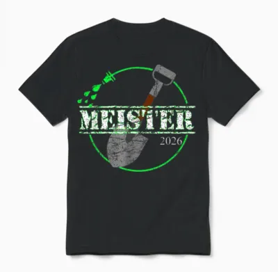 Geschenkidee Gärtnermeister Garten- Und Landschaftsbau 2026 Unisex T-Shirt - Black
