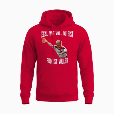Egal Wie Voll Du Bist Rudi Ist Völler Unisex Hoodie - Red