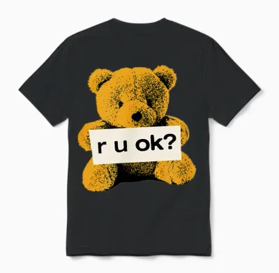 Official Yungblud Teddy R U Ok? Black Unisex T-Shirt - Black