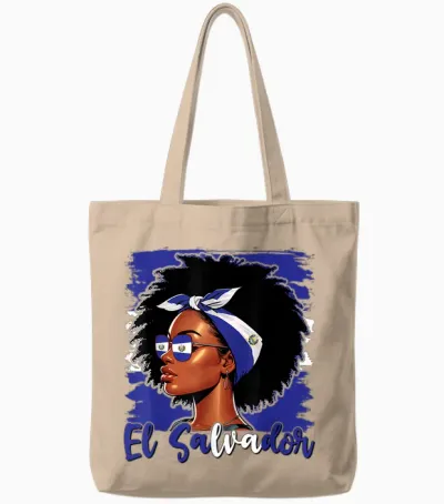 Fille Salvadorienne Drapeau Du Salvador Fière Salvadorena Femmes Tote Bags - Natural