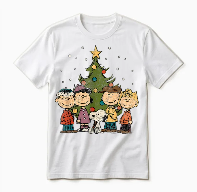 Peanuts - Peanuts Christmas Group Unisex T-Shirt in White