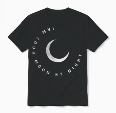 Moon | Couple Matching Unisex T-Shirt - Black