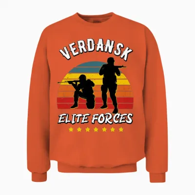 Gaming Verdansk Elite Forces Warzone Gamer Unisex Sweatshirt - Orange