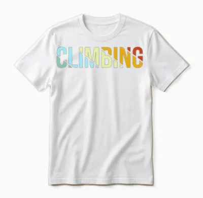 Climbing Retro Unisex T-Shirt - White