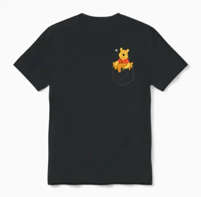 Disney Winnie the Pooh Hunny in My Pocket T-Shirt, Black Unisex T-Shirt - Black