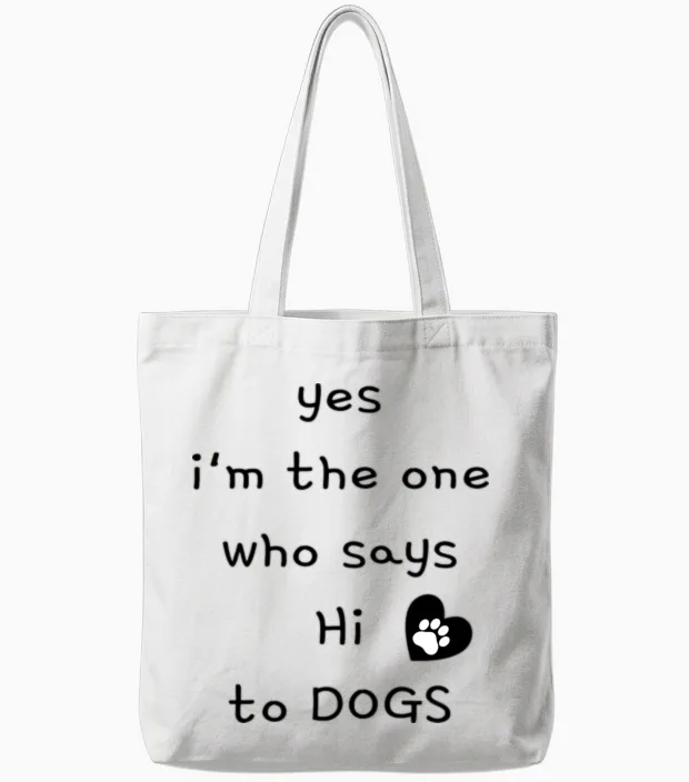 Dogs Dog Lovers Gift Tote Bags in White