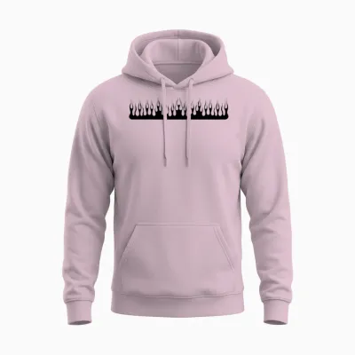 Flame Unisex Hoodie - Light Pink