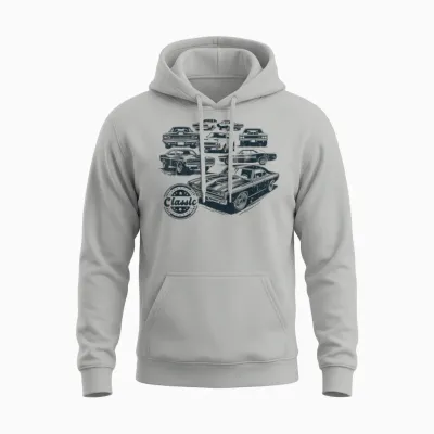 Oldtimer-Kollektion Vintage Muscle Cars Unisex Hoodie - Ash