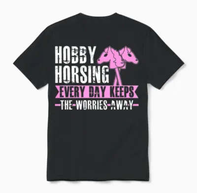 Hobby Horsing Unisex T-Shirt - Black