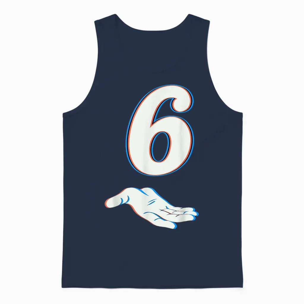Number 6 Matching 67 Six Seven Meme Couple Halloween Costume Unisex Tank Top in Navy