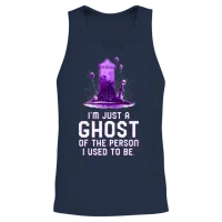 A Ghost of Who I Used to Be Emo Unisex Tank Top - Navy – 2
