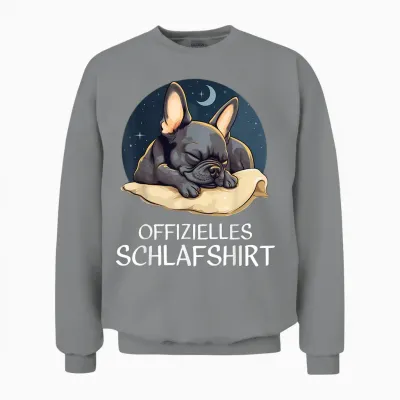 Offizielles Schlafshirt Französische Bulldogge Unisex Sweatshirt - Sport Grey