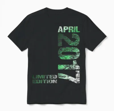 April 2017 Junge Mädchen 9. Geburtstag Limited Edition Unisex T-Shirt - Black