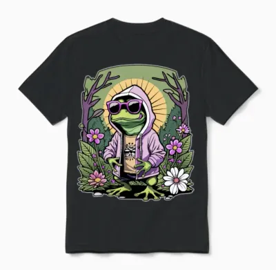 Rapper Frog Unisex T-Shirt - Black