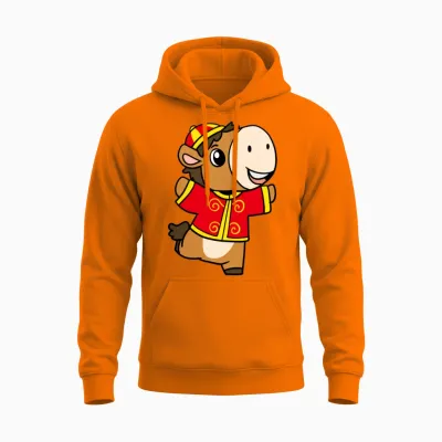 Horse Zodiac Unisex Hoodie - Safety Orange