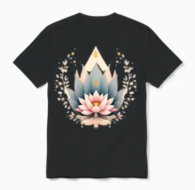 Spiritual Flower Unisex T-Shirt - Black