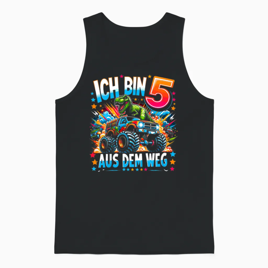 Kinder Ich Bin 5 5. Geburtstag Junge Fünf Jahre Jungs Unisex Tank Top in Black