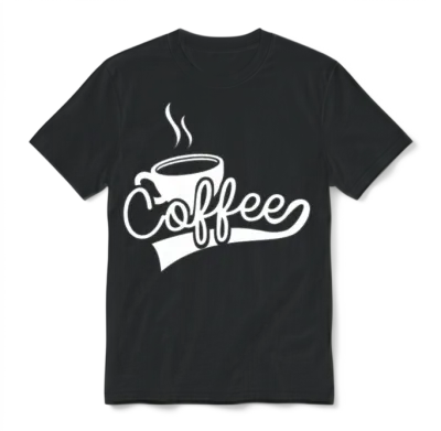 Funny Coffee Graphic Unisex T-Shirt - Black