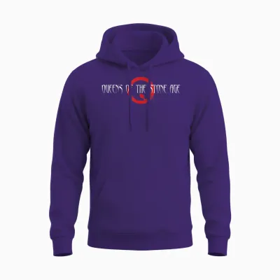 Official Stone Age Queens Q T-Shirt, Black, S Unisex Hoodie - Purple