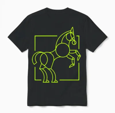Horse Logo Unisex T-Shirt - Black