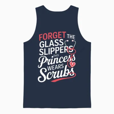 Funny Nurse Unisex Tank Top - Navy