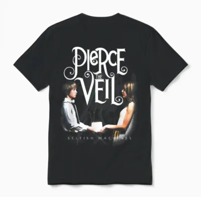 Official Machines Pierce the Veil Selfish Unisex T-Shirt - Black