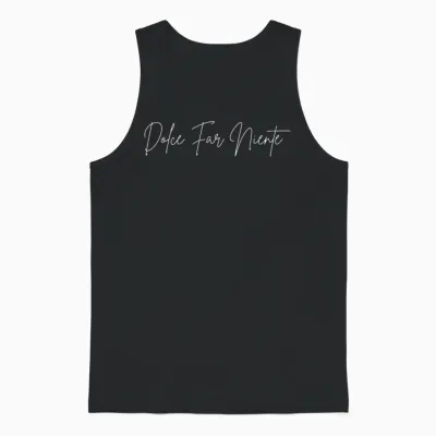 Dolce Far Niente, Italienischer Lifestyle Mit Süßem Nichts Unisex Tank Top - Black