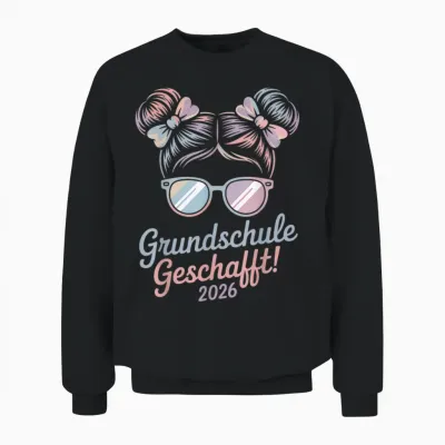 Abschluss Grundschule 2026 Grundschule Abschied Abgänger Unisex Sweatshirt - Black