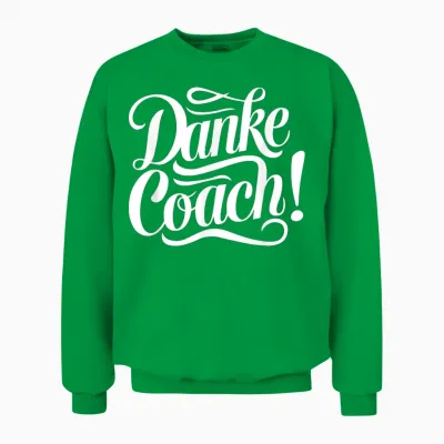 Danke Coach - Trainer Abschied Fitness Fussball Unisex Sweatshirt - Irish Green