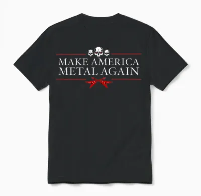 Make America Metal Again Trump Rock Heavy Music Thrash Gift T-Shirt Small Unisex T-Shirt - Black