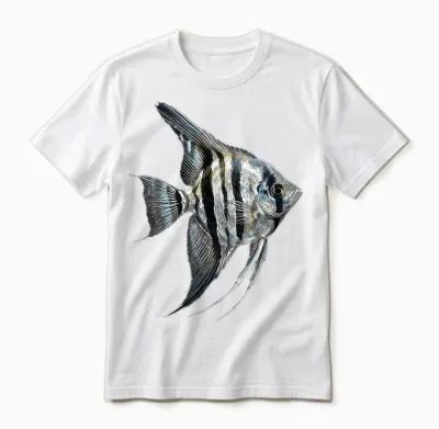 Angelfish Pterophyllum Süßwasser Aquarium Fischhalter Unisex T-Shirt - White